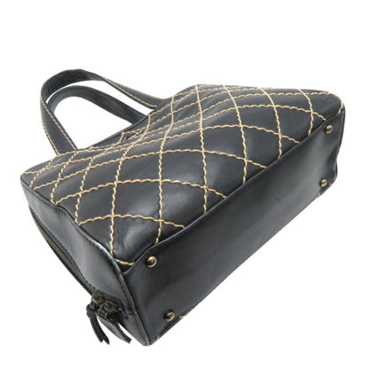 Chanel Wild stitch, Black, Leather, tote