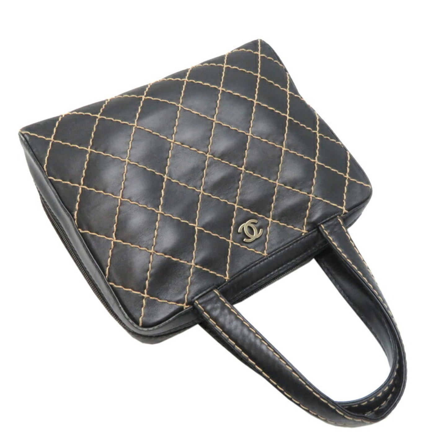 Chanel Wild stitch, Black, Leather, tote
