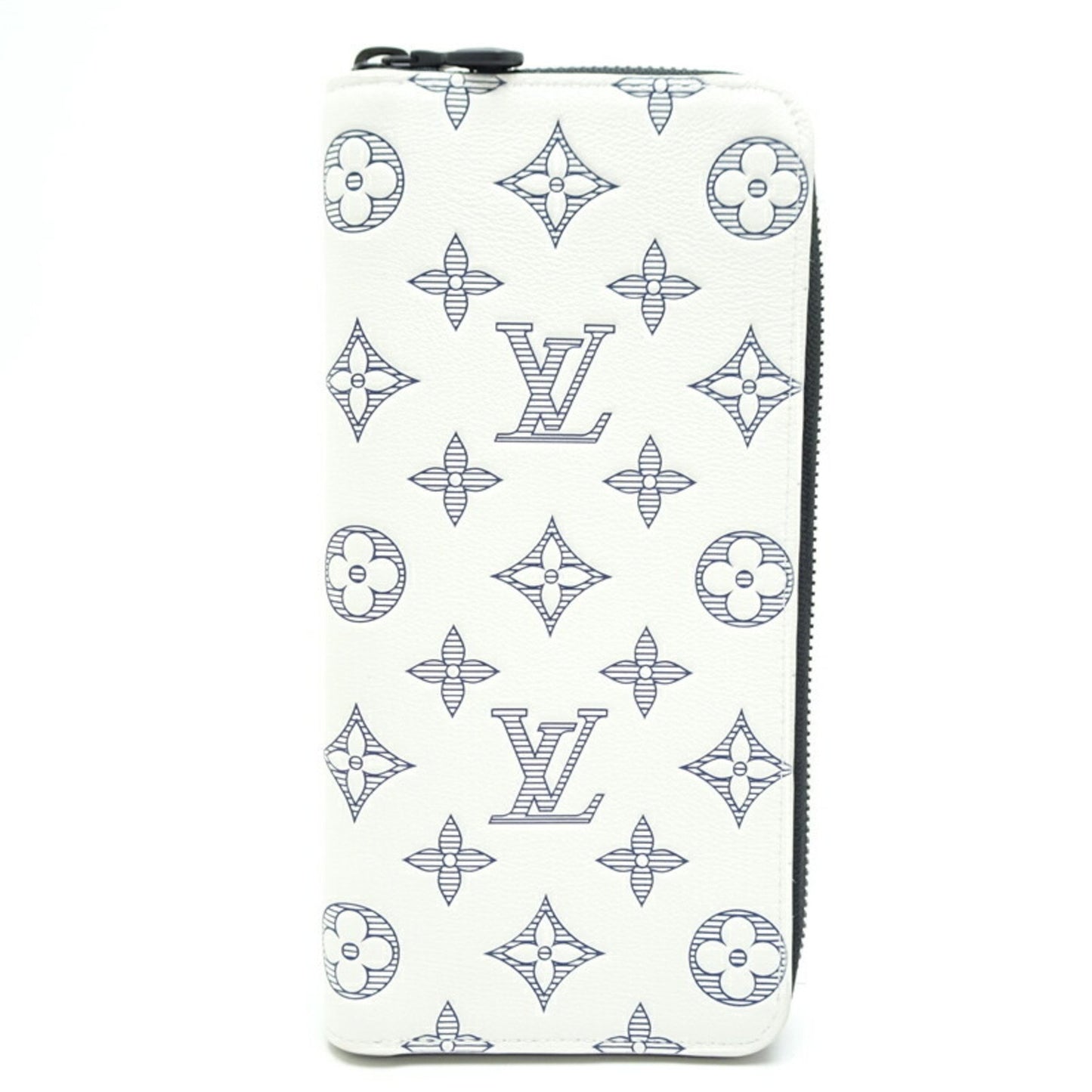 Louis Vuitton Zippy Wallet Vertical, White, Leather, wallet