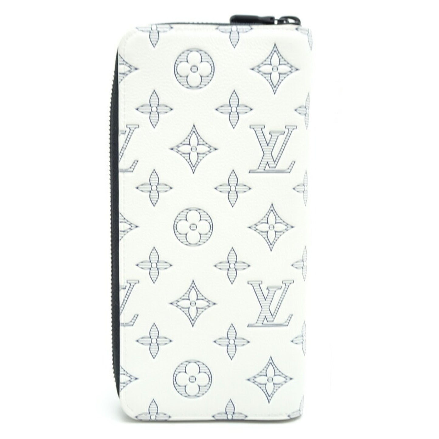 Louis Vuitton Zippy Wallet Vertical, White, Leather, wallet