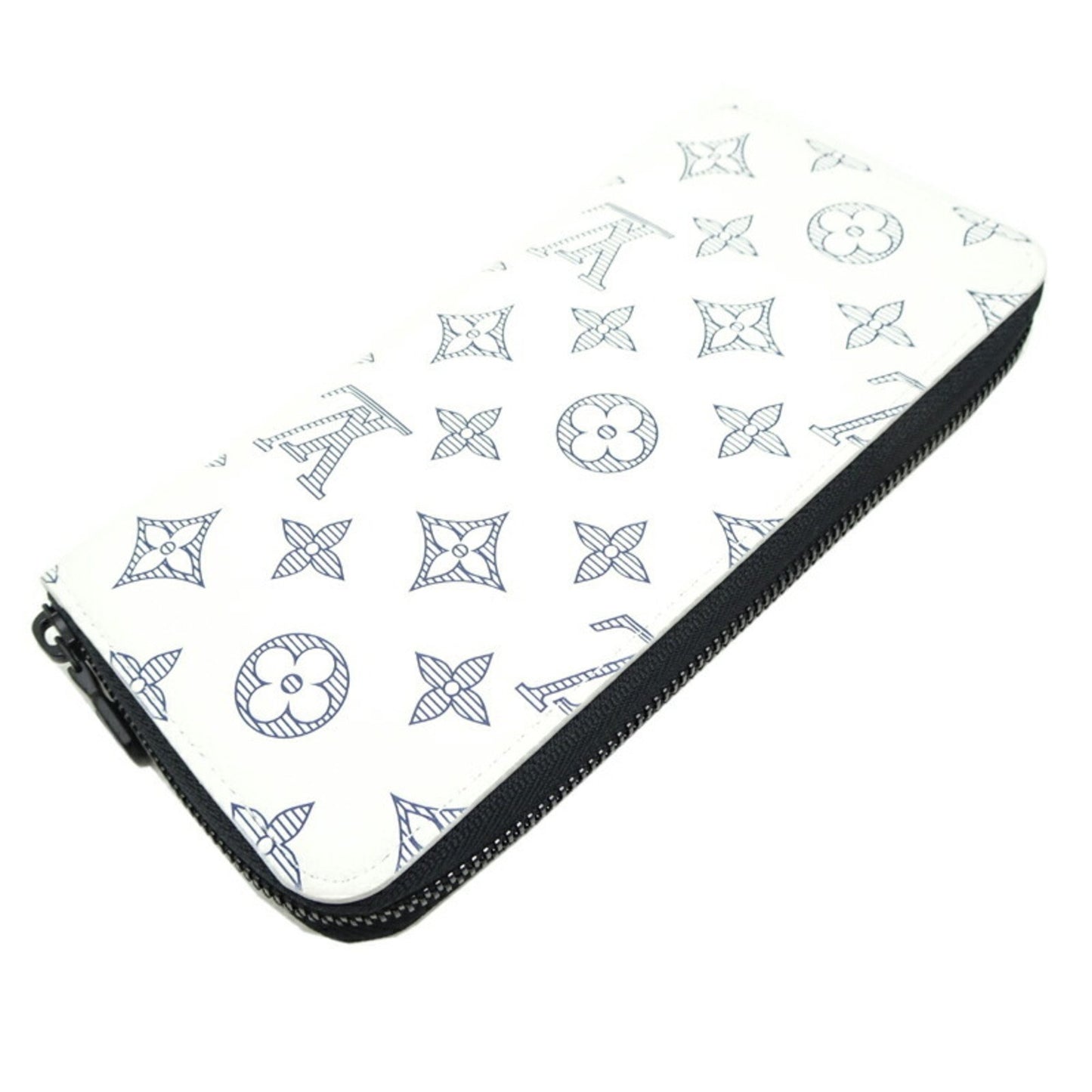 Louis Vuitton Zippy Wallet Vertical, White, Leather, wallet