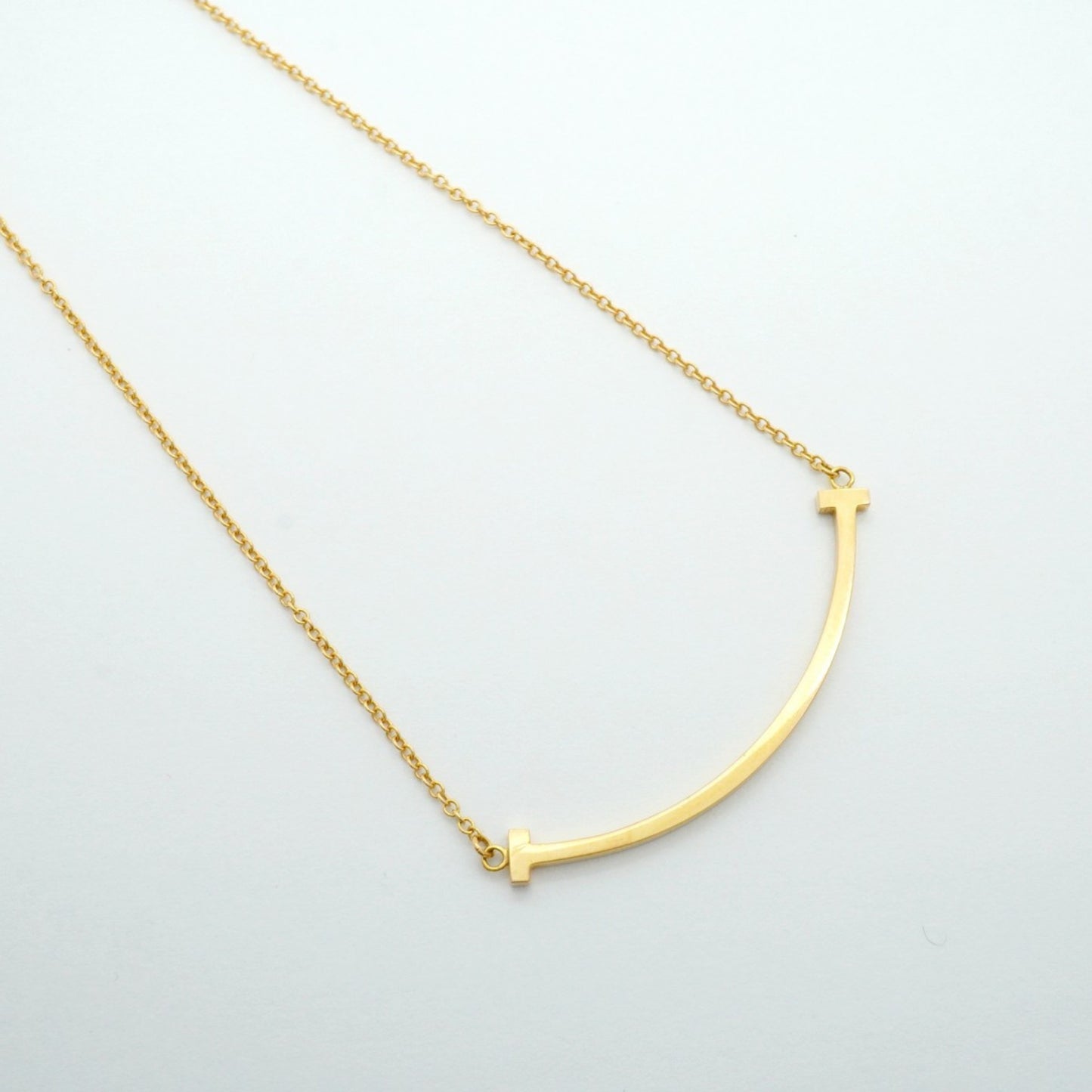 Tiffany & Co T Smile, Gold, Yellow Gold, necklace