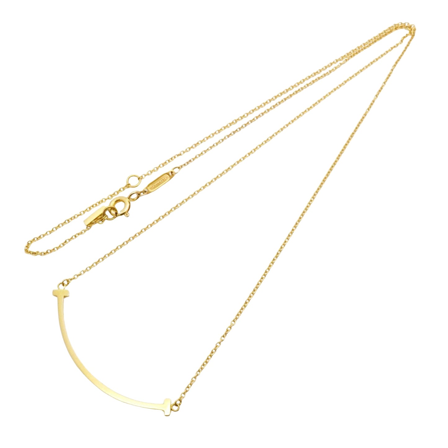 Tiffany & Co T Smile, Gold, Yellow Gold, necklace