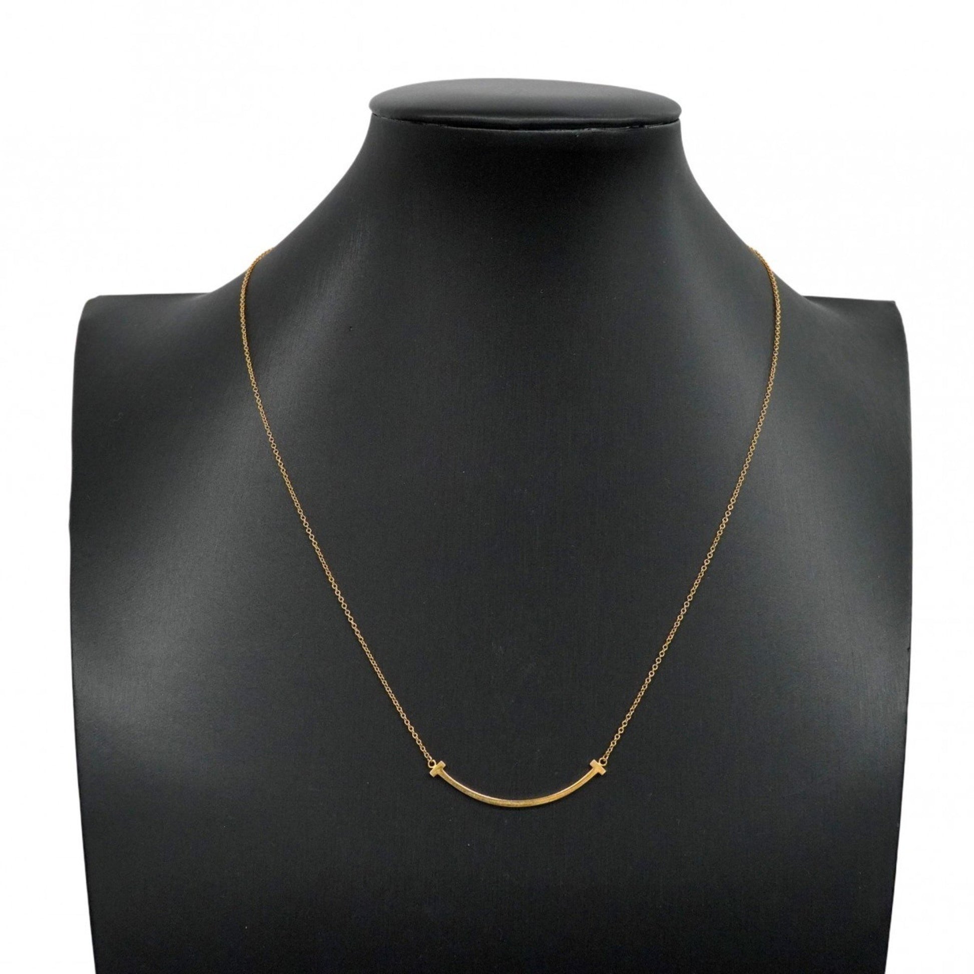 Tiffany & Co T Smile, Gold, Yellow Gold, necklace