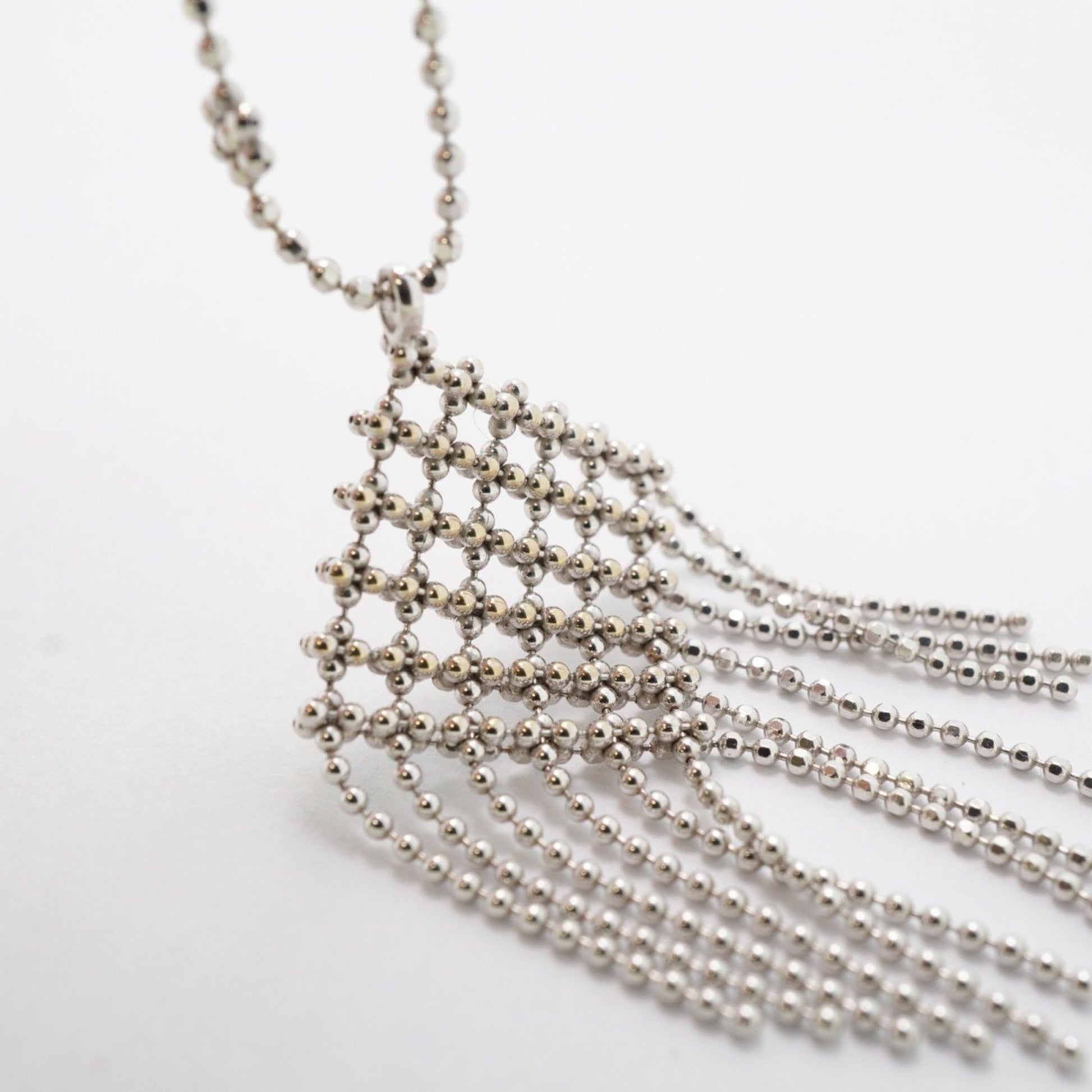 Tiffany & Co Mesh, Silver, White Gold, necklace