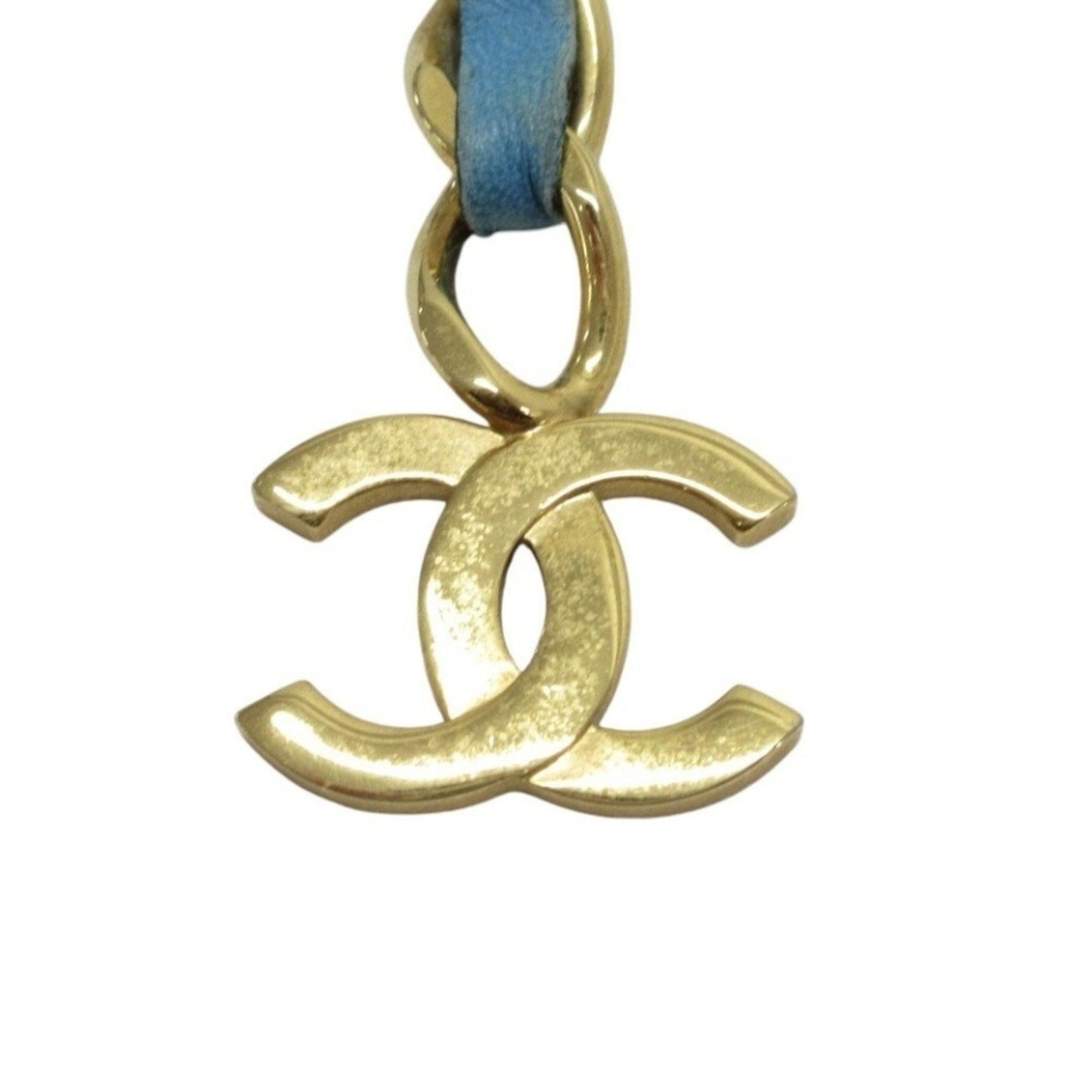 Chanel Coco Mark, Blue, Gold Plated, belt