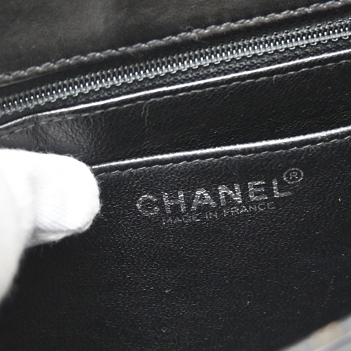 Chanel Reissue Flap Quilted Jersey with Patent, Black, Canvas, Shoulder Bag