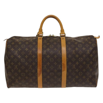 Louis Vuitton Keepall 50, Brown, Canvas, travel