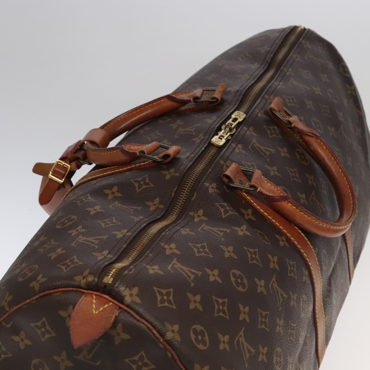Louis Vuitton Keepall 60, Brown, Canvas, travel