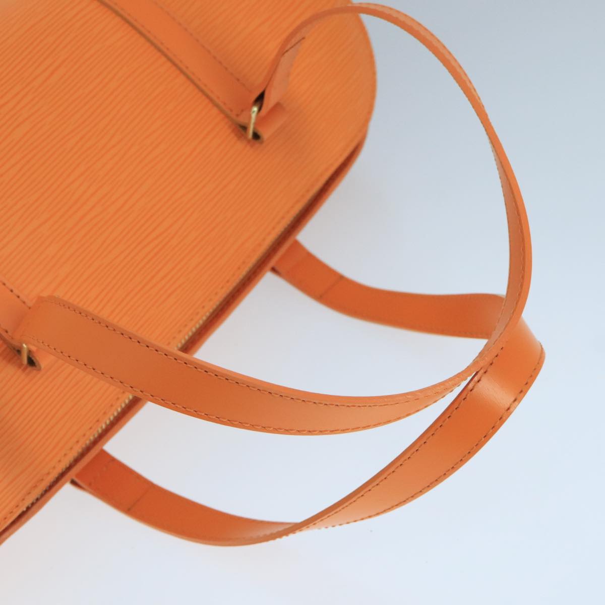 Louis Vuitton Soufflot, Orange, Leather, handbag