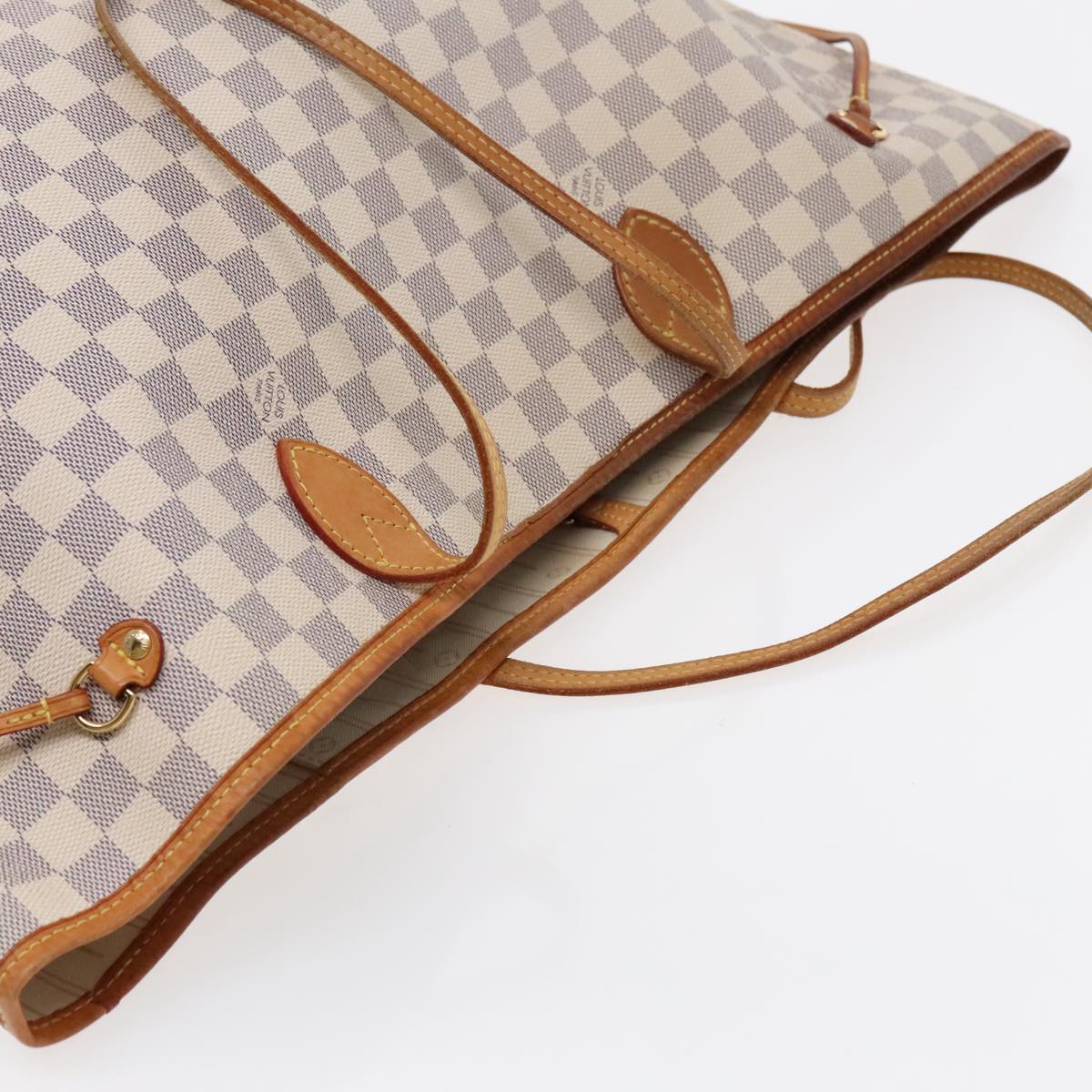 Louis Vuitton Neverfull GM, White, Canvas, tote