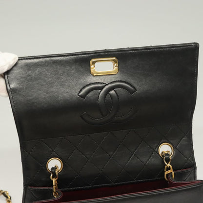 Chanel Trapèze, Black, Leather, shoulder