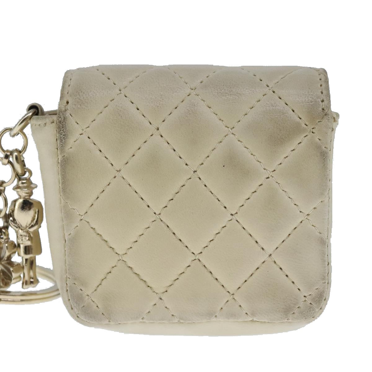 Chanel Coco Mark, Beige, Leather, wallet