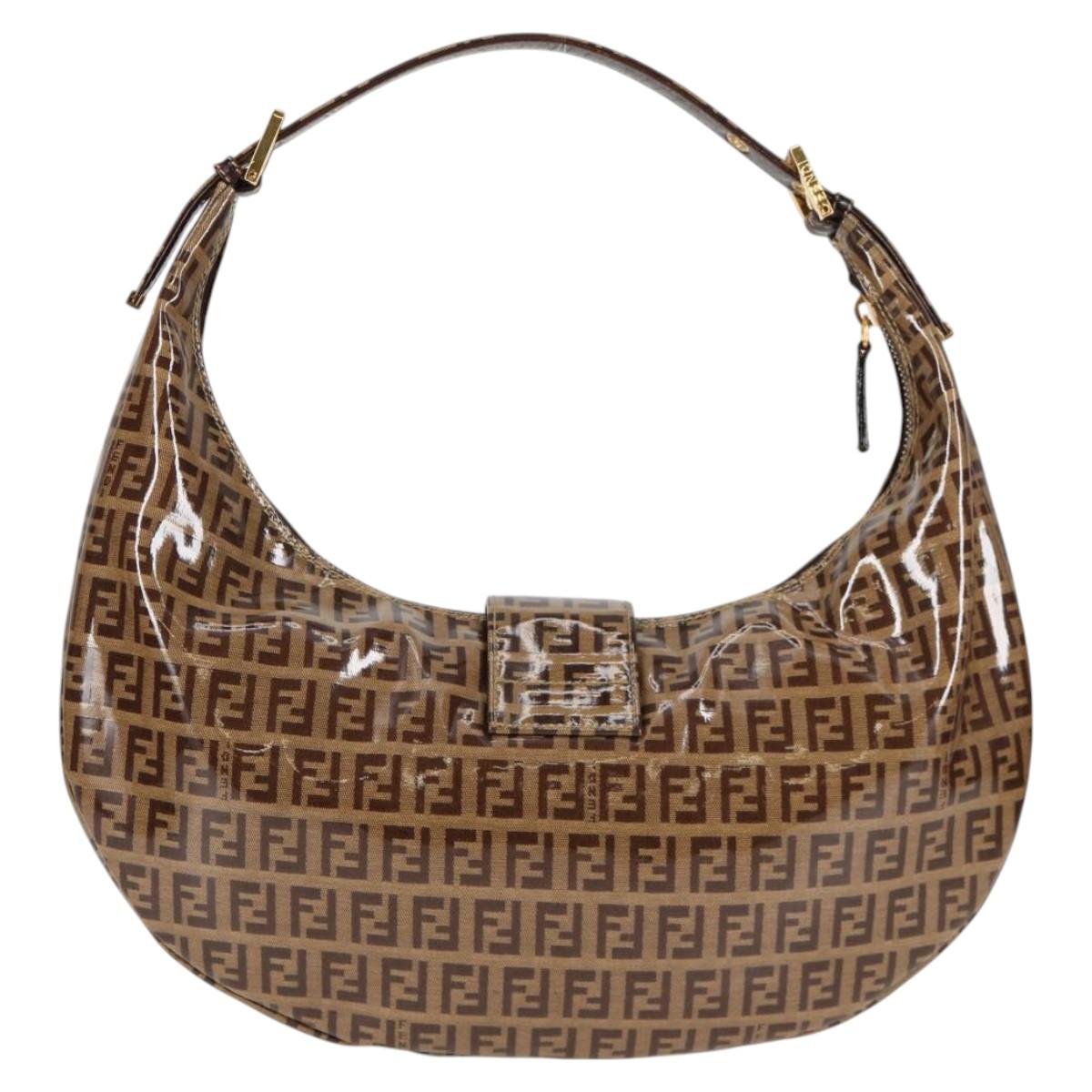 Fendi Zucchino, Brown, Canvas, handbag
