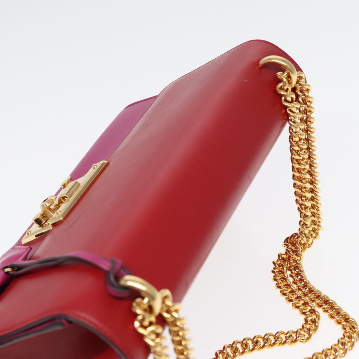 Gucci Padlock, Red, Leather, shoulder