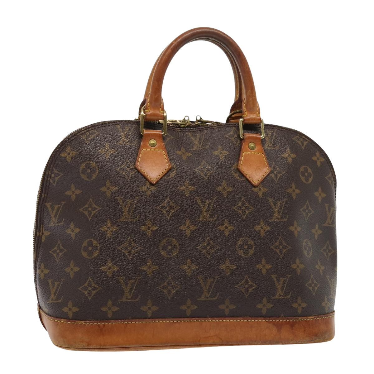 Louis Vuitton Alma, Brown, Canvas, handbag