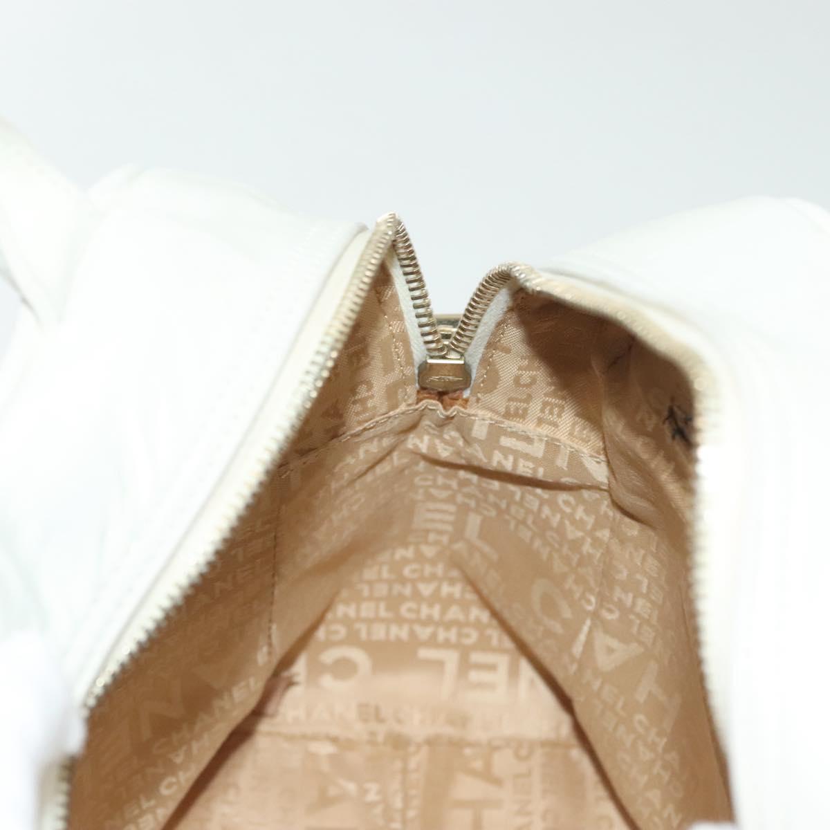 Chanel Coco Mark, White, Leather, handbag