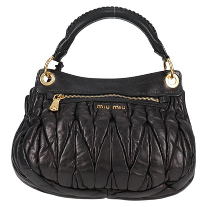 Miu Miu Coffer, Black, Leather, handbag