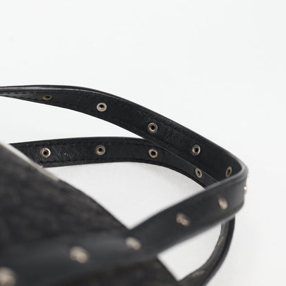 Dior Diorissimo, Black, "CANVAS, LEATHER", handbag