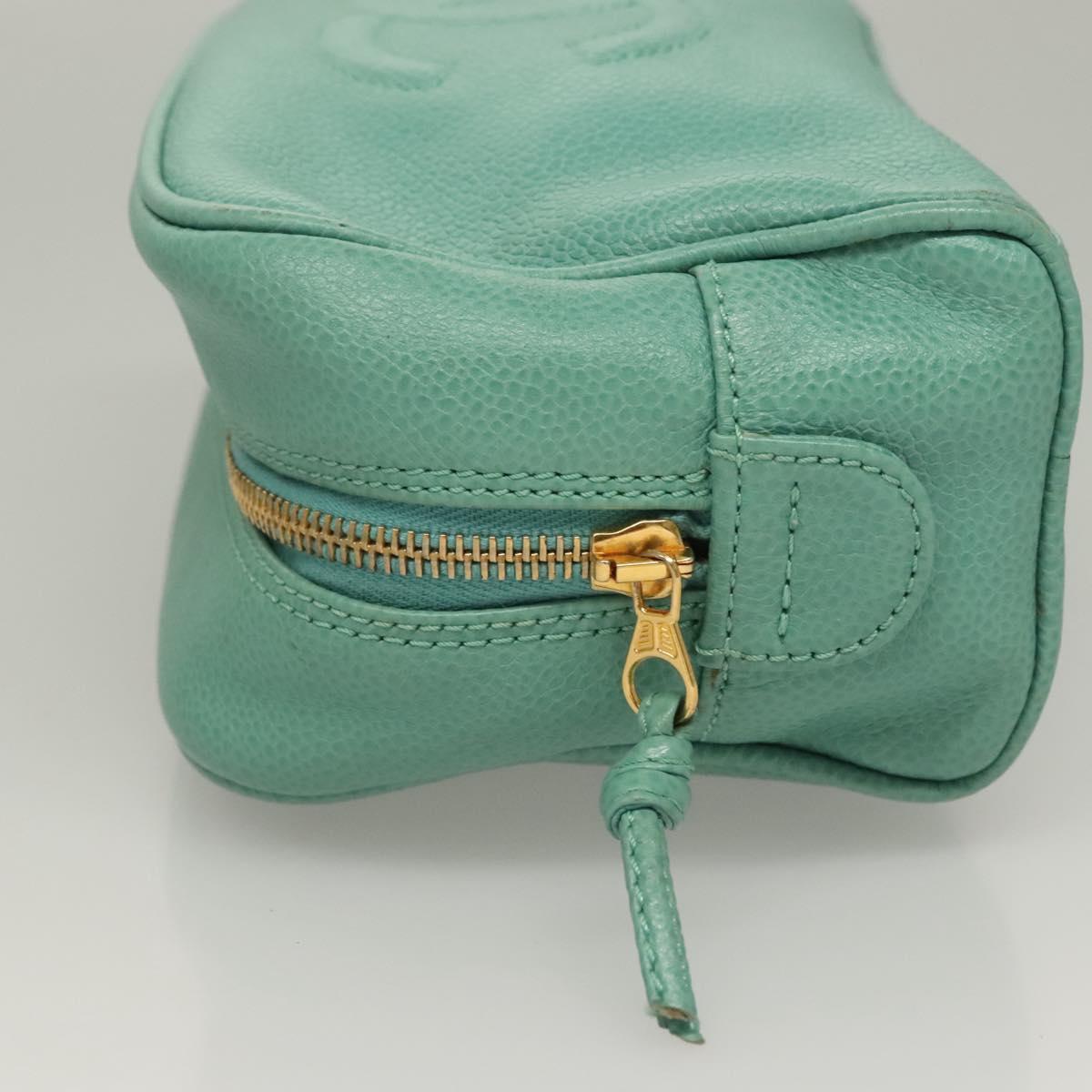 Chanel Coco Mark, Green, Leather, clutch
