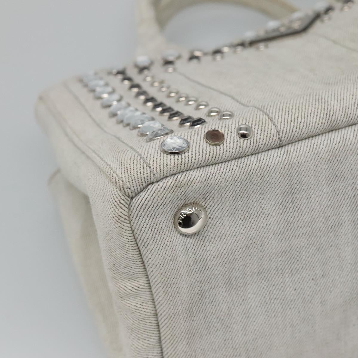 Prada Canapa, Grey, Denim - Jeans, handbag