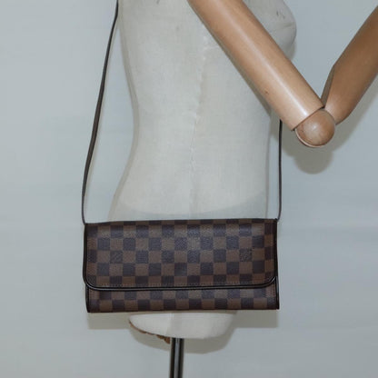 Louis Vuitton Twin, Brown, Canvas, shoulder