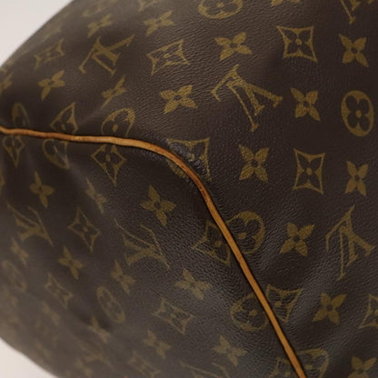 Louis Vuitton Keepall 55, Brown, "CANVAS, LEATHER", travel