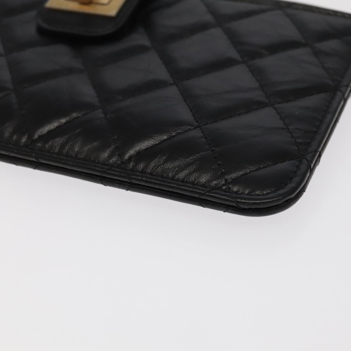 "Chanel 2,55", Black, Leather, wallet