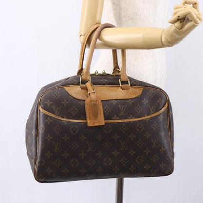 Louis Vuitton Deauville Handbag Monogram Canvas, BROWN, CANVAS, Handbag