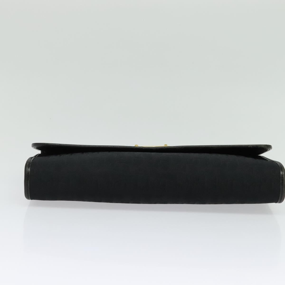 Christian Dior Vintage Trotteur Chain Canvas, Black, Canvas, Shoulder Bag