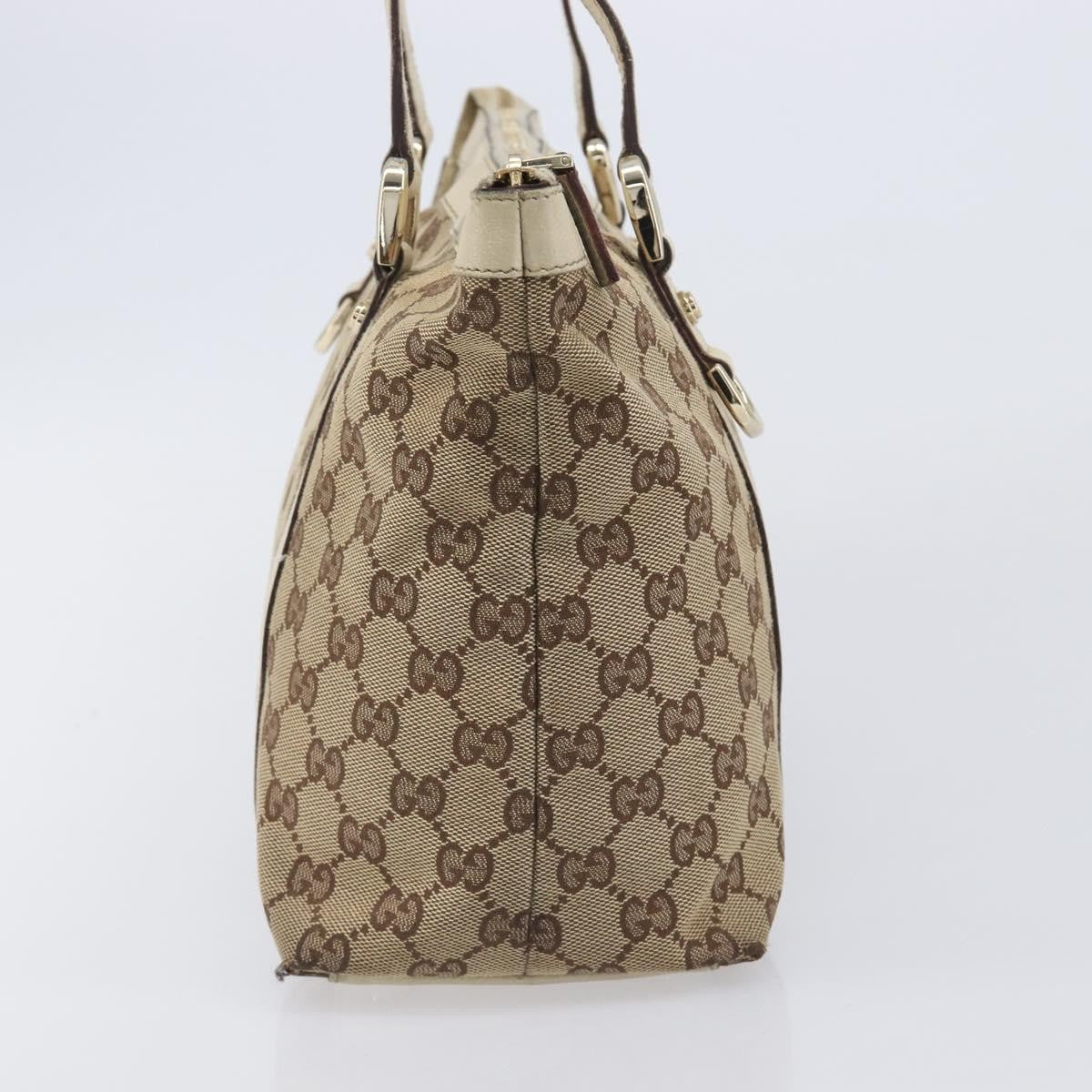 Gucci Abbey Zip Tote GG Canvas and Leather, Beige, Canvas, Handbag