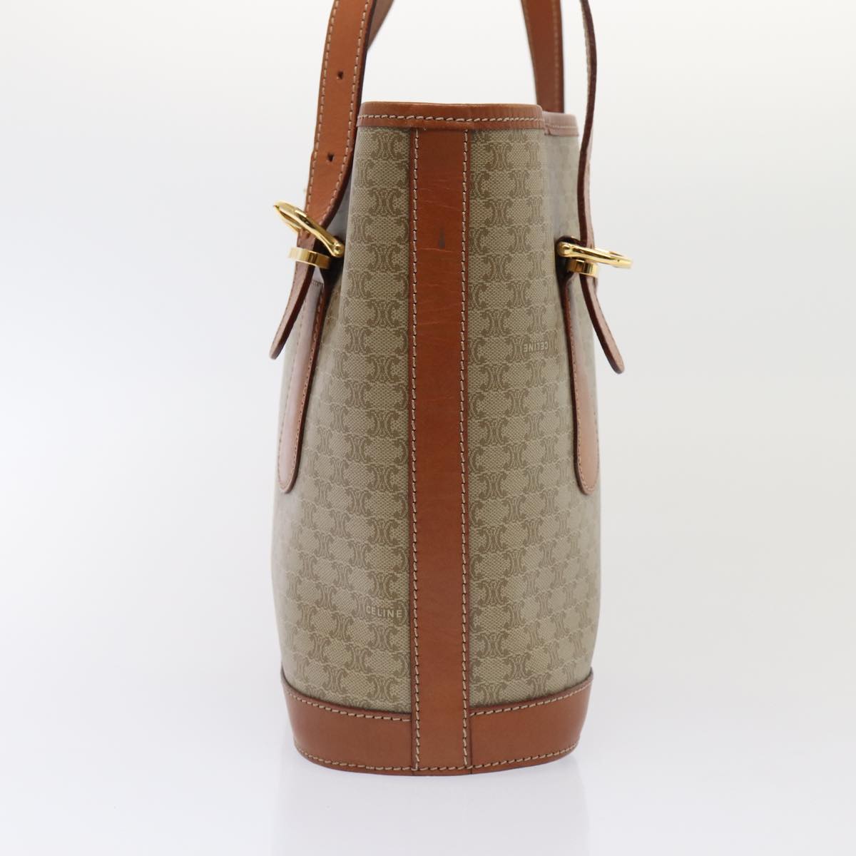 Céline Macadam, Beige, Canvas, tote