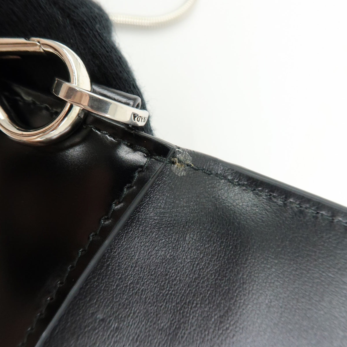 Prada Envelope Logo Clutch Spazzolato Leather, Black, Leather, Clutch