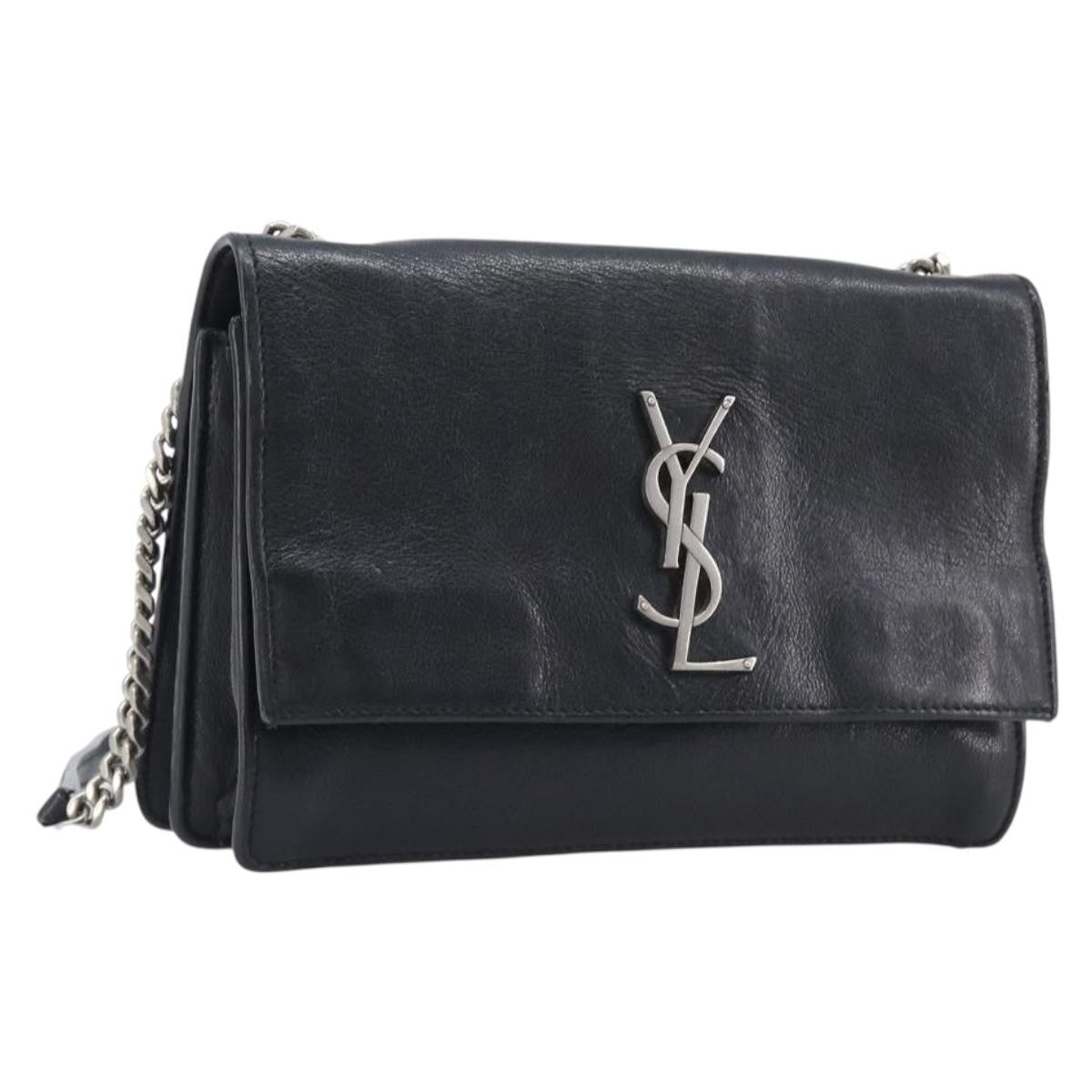 Saint Laurent West Hollywood Leather, Black, Leather, Shoulder Bag