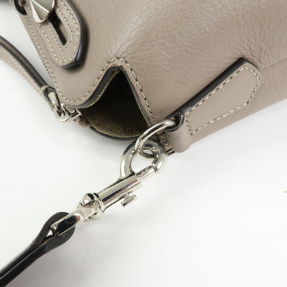 Fendi By The Way Satchel Leather, Beige, Leather, Handbag