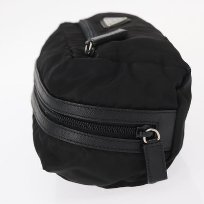 Prada Logo Pouch Nylon, Black, Nylon, Clutch