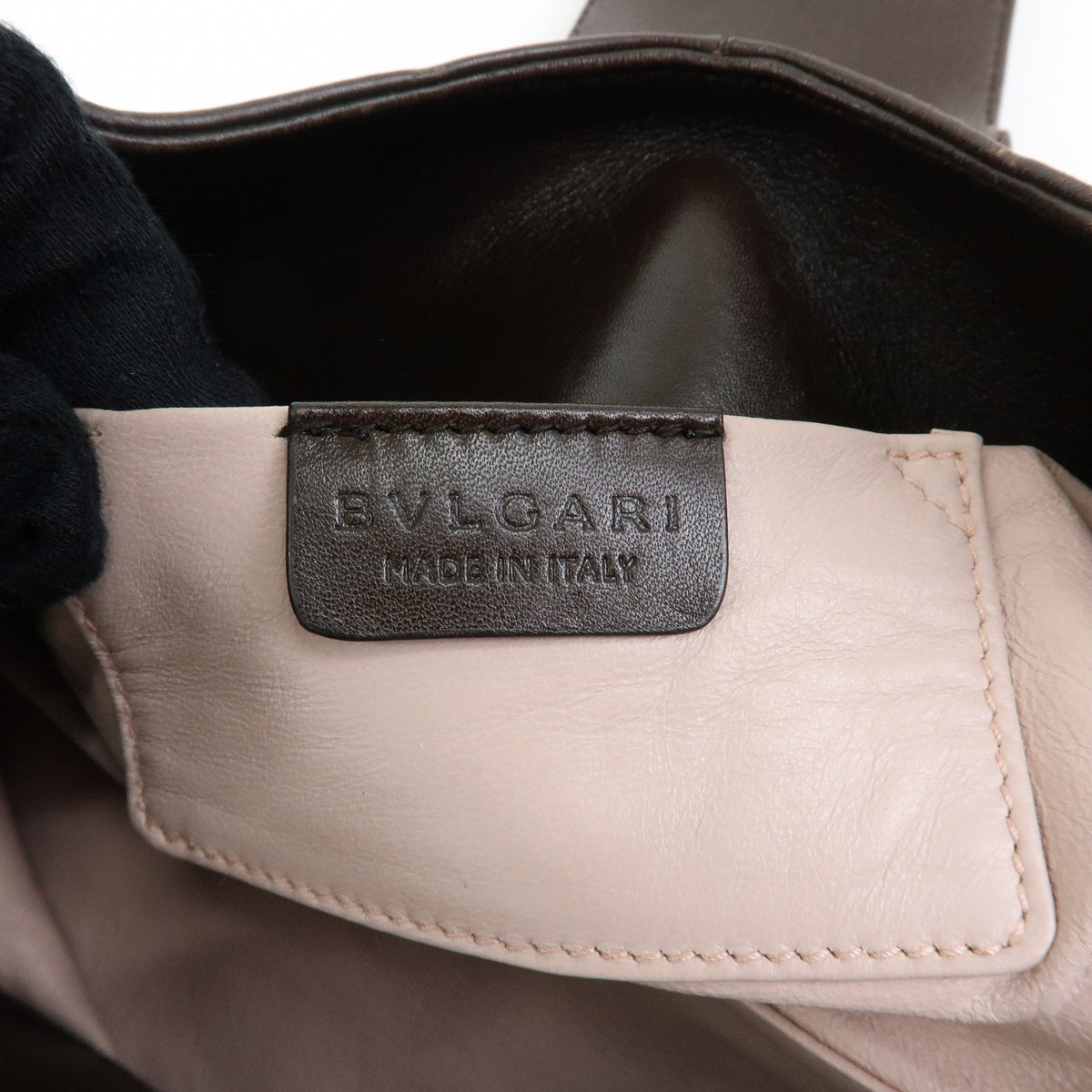 Bvlgari Chandra Hobo Canvas and Leather, Beige, Canvas, Shoulder Bag
