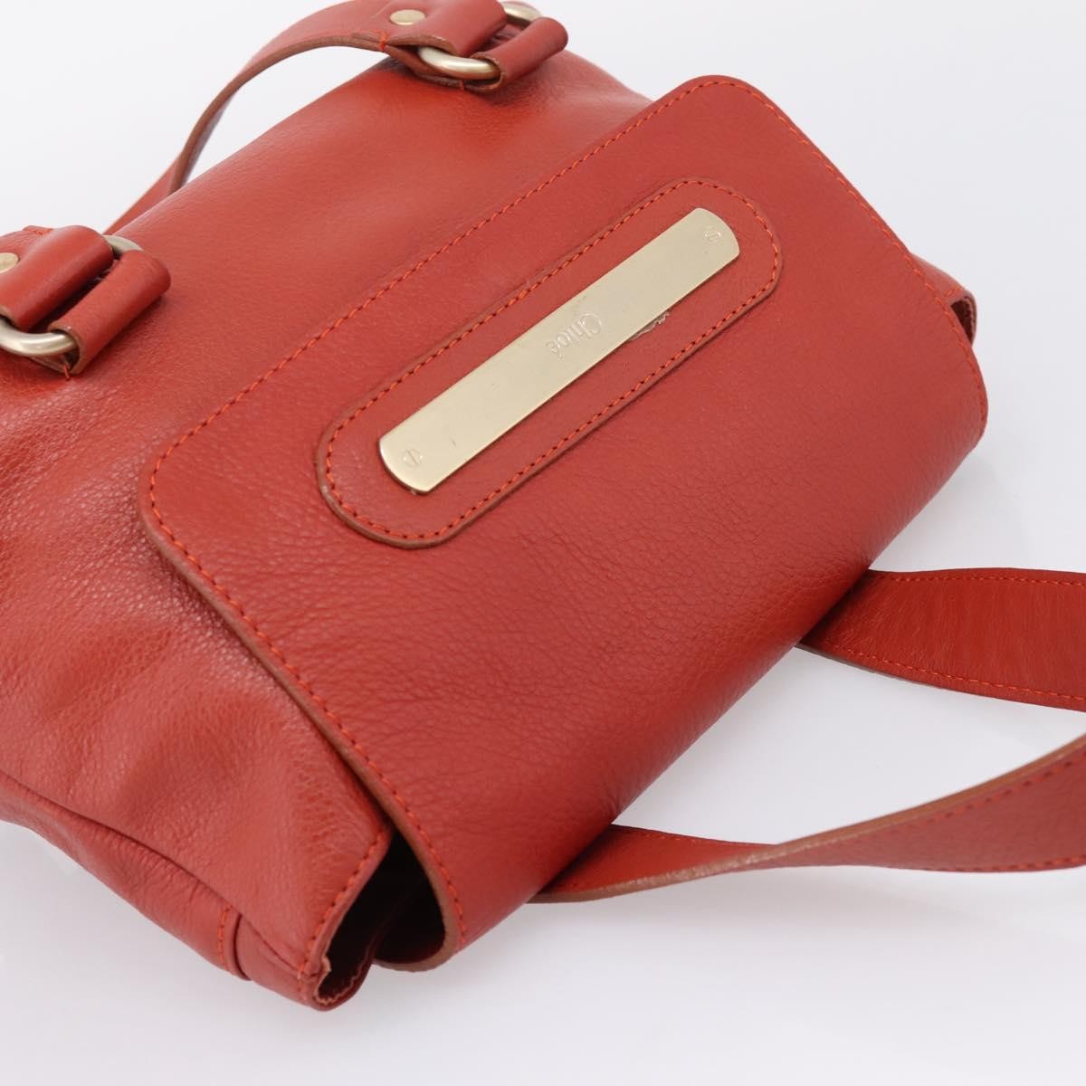 Chloe Handbag Leather, Red, Leather, Handbag