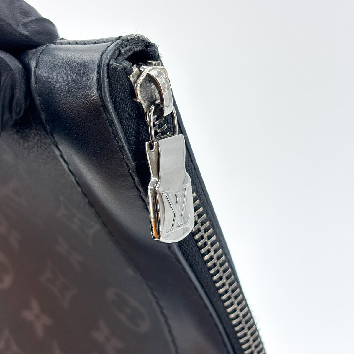 Louis Vuitton Discovery Pochette Monogram Eclipse Canvas, Black, Canvas, Clutch