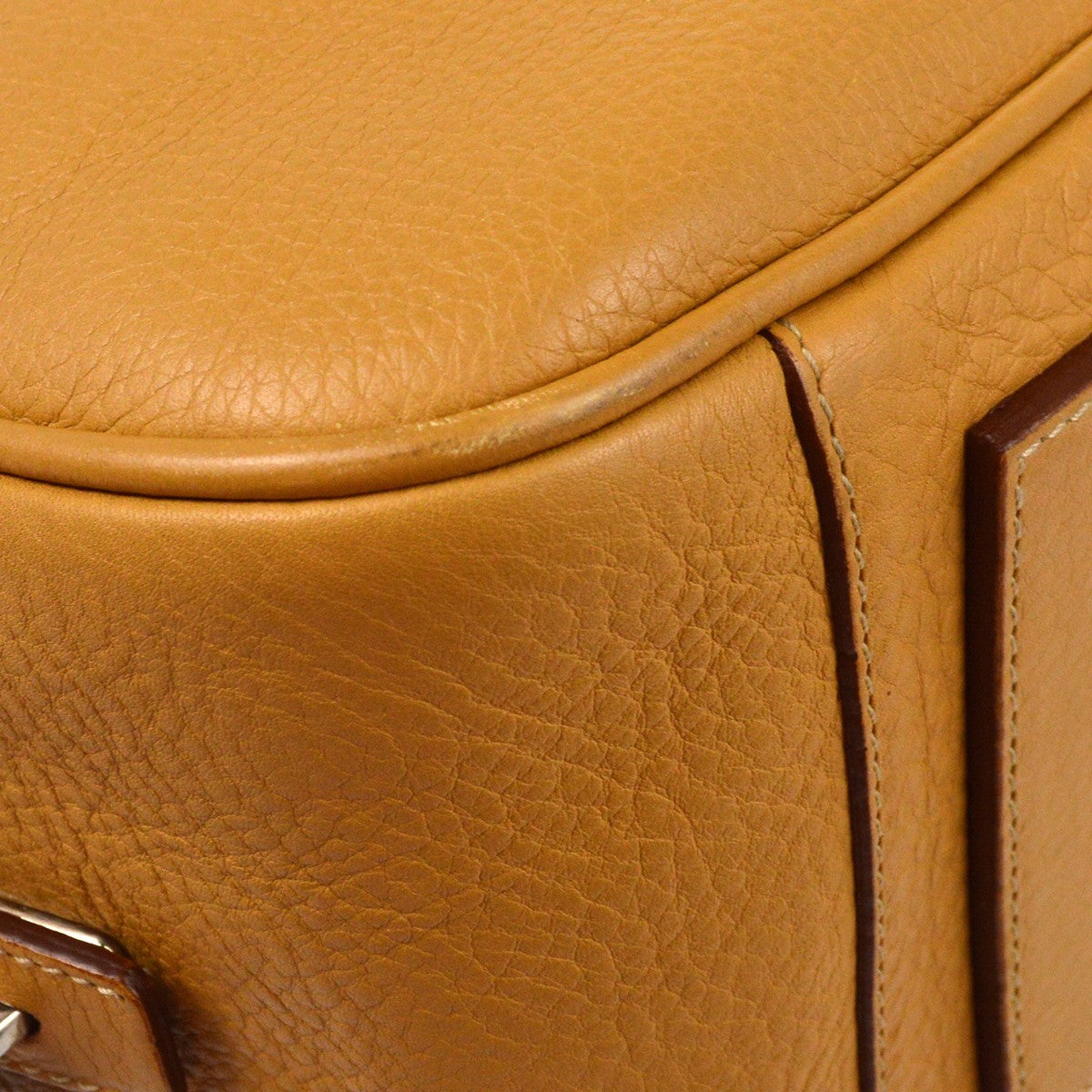 Prada Bauletto Saffiano Leather, Beige, Leather, Handbag