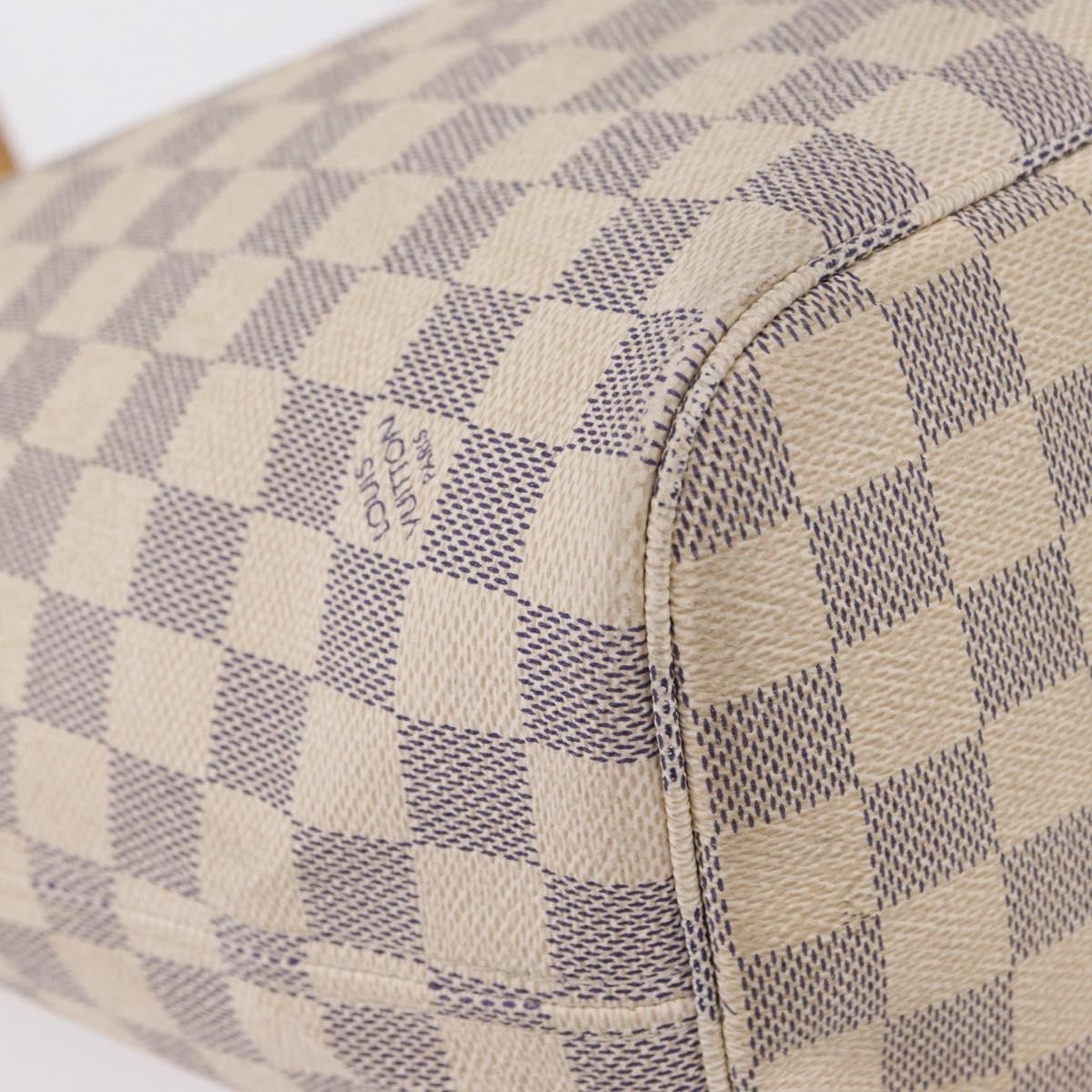 Louis Vuitton Neverfull Damier, White, Canvas, Tote Bag