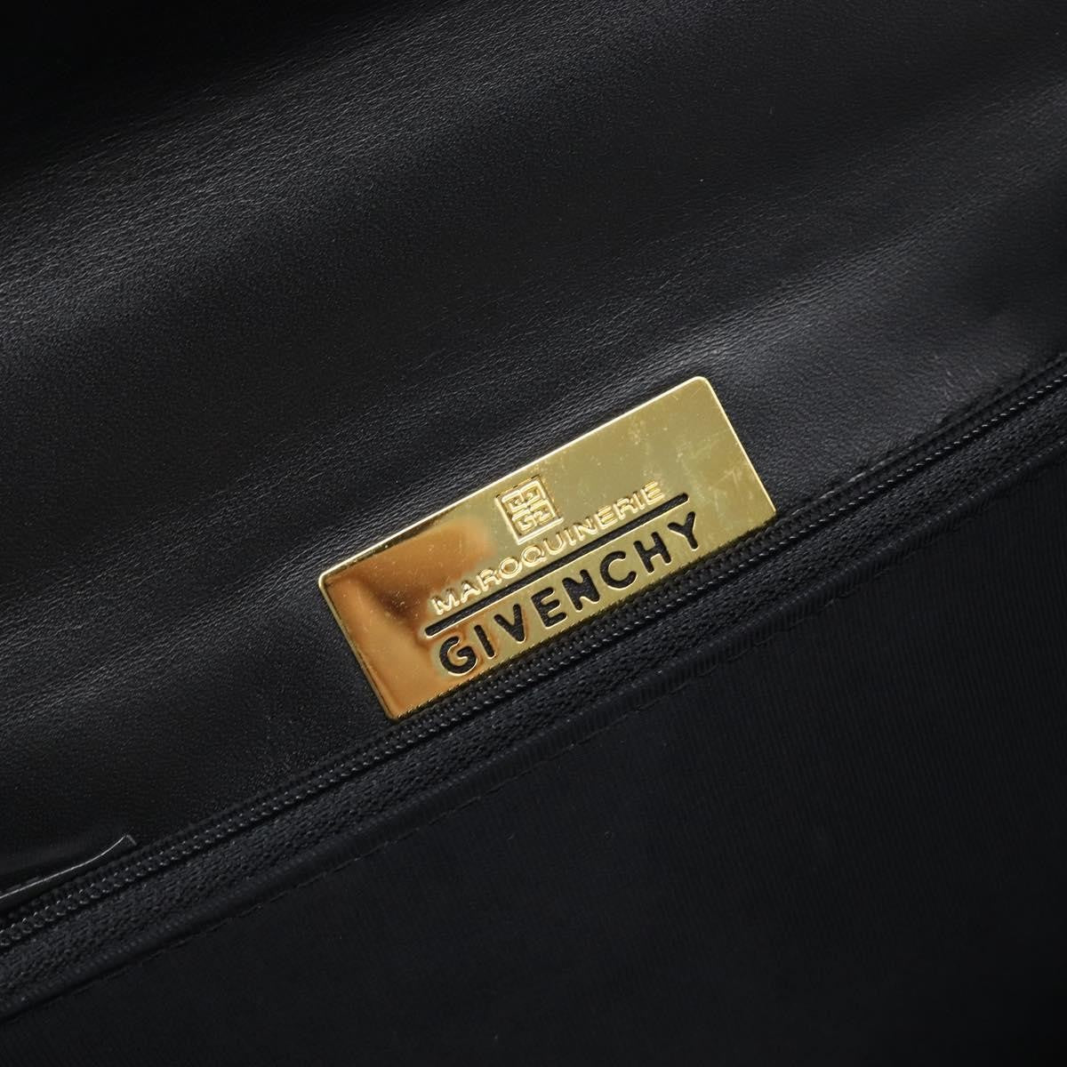 Givenchy Twist lock top handle Leather, Black, Leather, Handbag