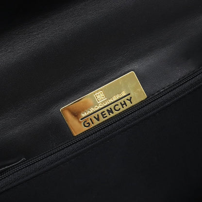 Givenchy Twist lock top handle Leather, Black, Leather, Handbag