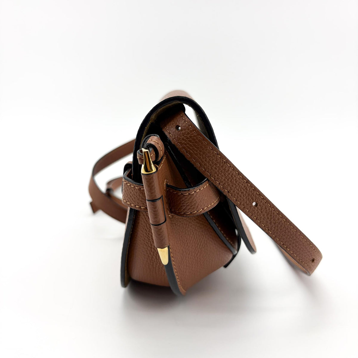 Loewe Gate Leather, Brown, Leather, Shoulder Bag