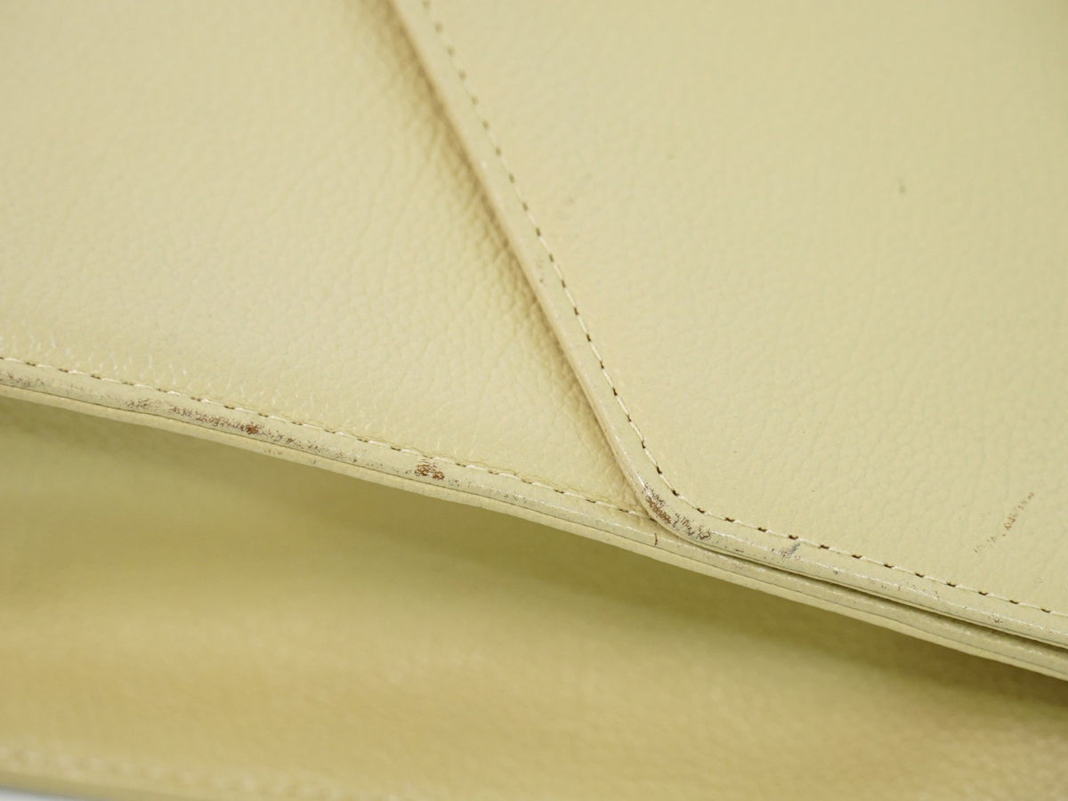 Saint Laurent Uptown Leather, Beige, Leather, Crossbody Bag