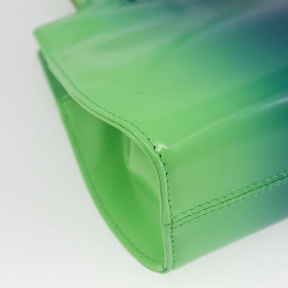 Salvatore Ferragamo Wanda Top Handle Shoulder Gradient Leather, Green, Patent Leather, Handbag