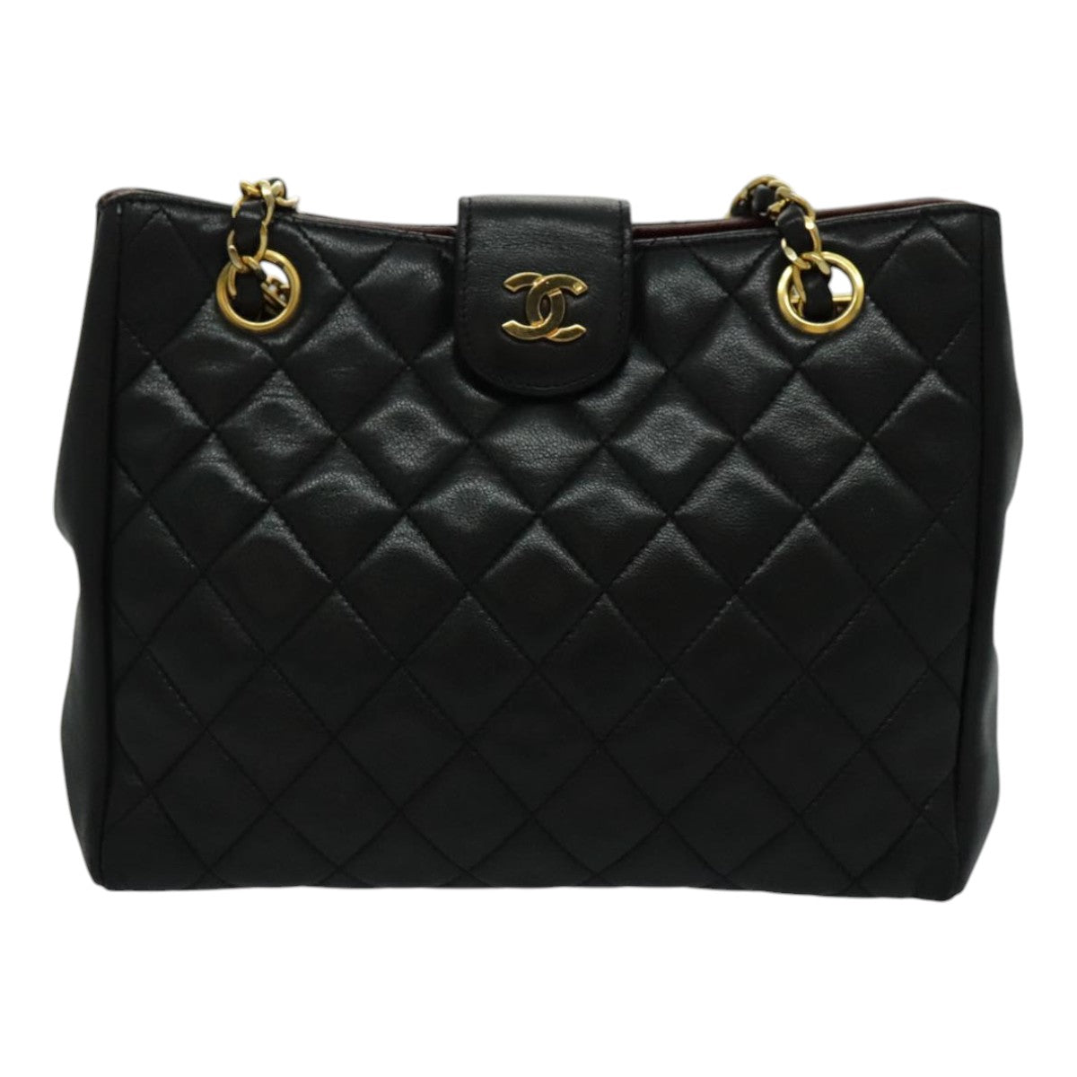 Chanel Cc, Black, Calfskin, shoulder