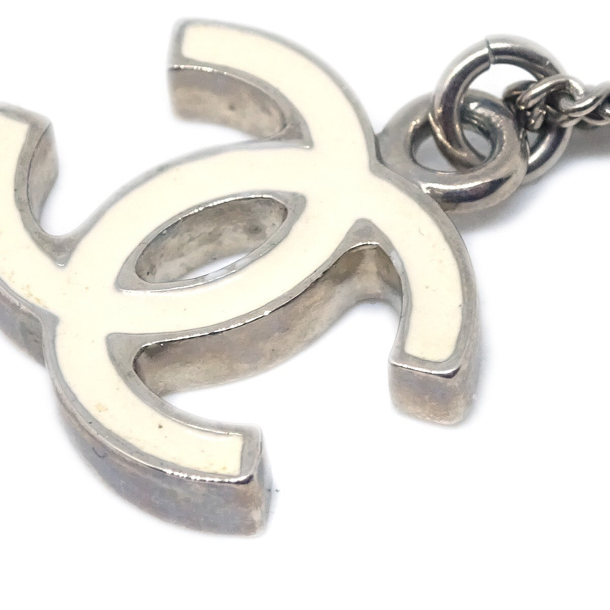 Chanel CC Logo Pendant Metal, Silver, Silver Plated, Necklace
