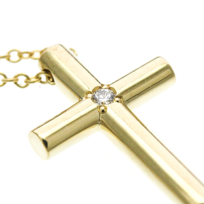 Tiffany & Co. Cross Pendant 18K Yellow Gold with Diamond, Gold, Yellow Gold, Necklace