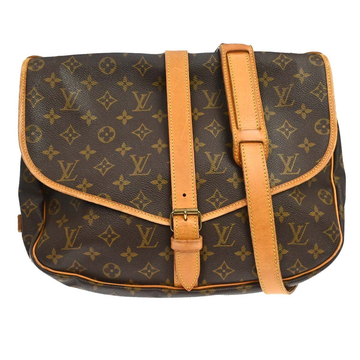 Louis Vuitton Saumur Monogram Canvas, Brown, Canvas, Shoulder Bag